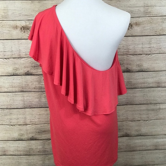 INC Ruffled One Shoulder Top - Picture 3 of 4